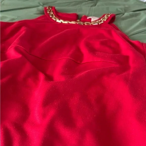 MICHAEL Michael Kors Red Chain-Detail Mini Dress - Picture 5 of 10